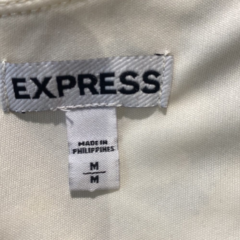 NWOT Express Lace Peplum Top, Size M, Off White - Picture 3 of 5